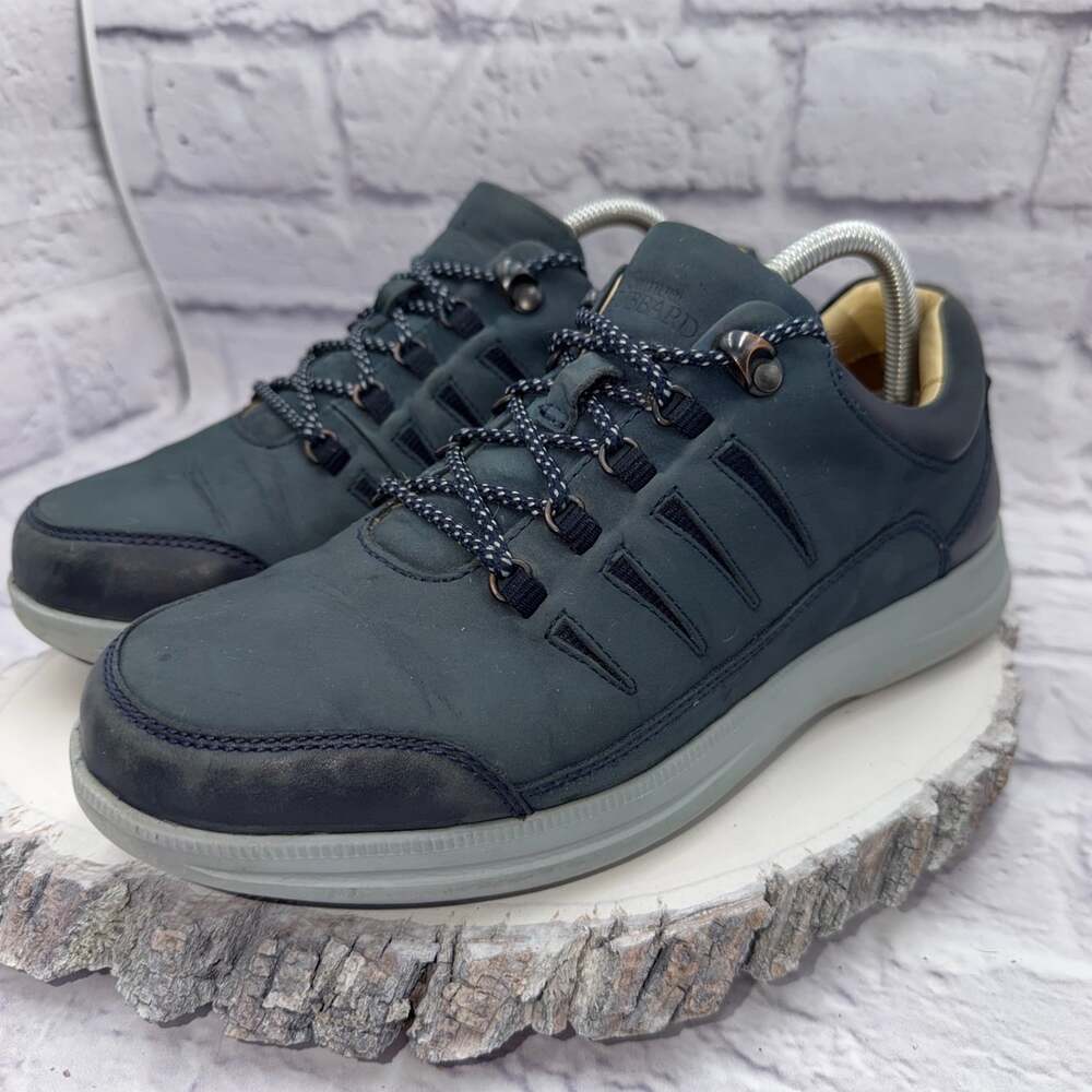 Samuel Hubbard Men’s Sz 8 'Open Road’ Walking Shoes Navy Blue Nubuck Leather